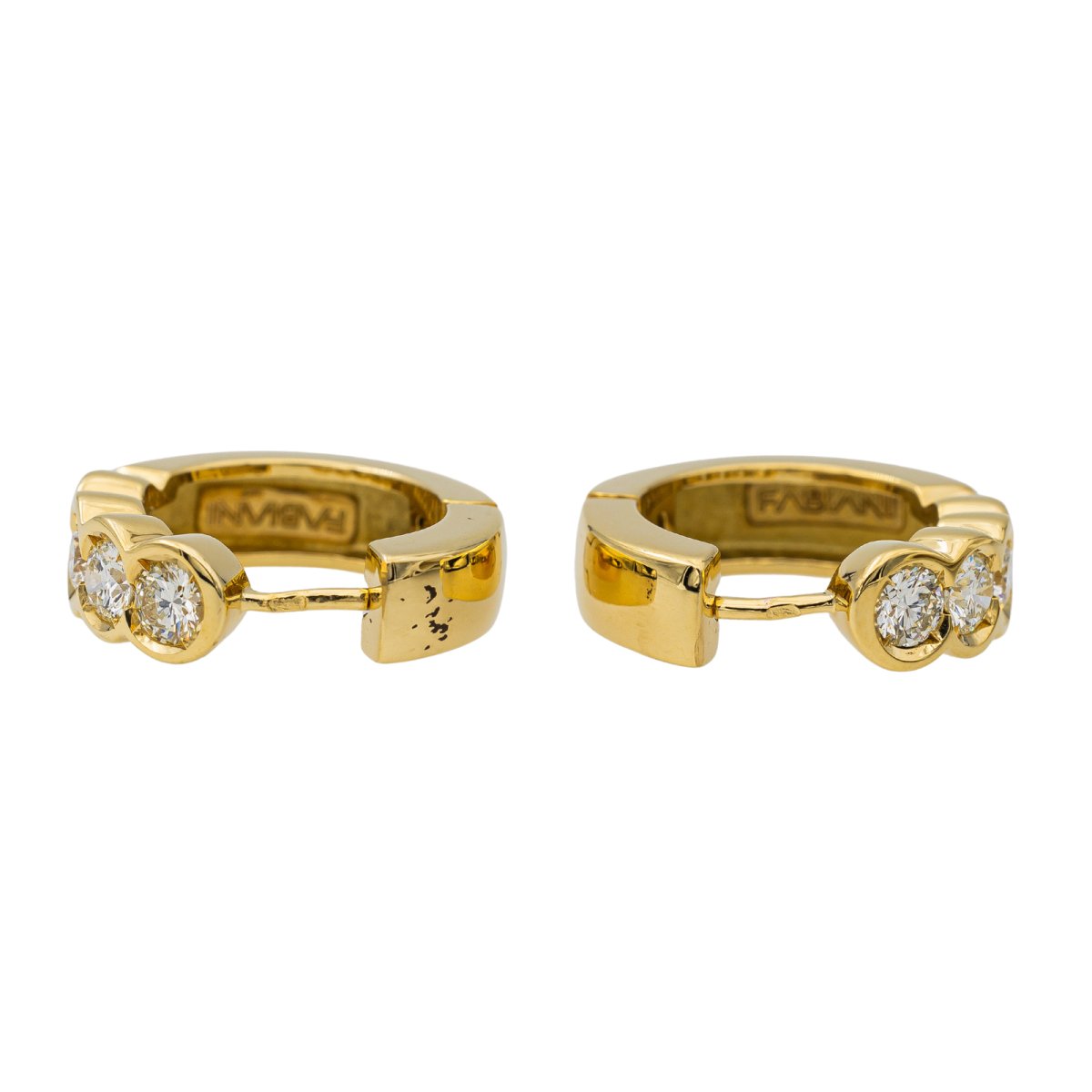 Boucles d'oreilles Créoles Or jaune Diamant - Castafiore