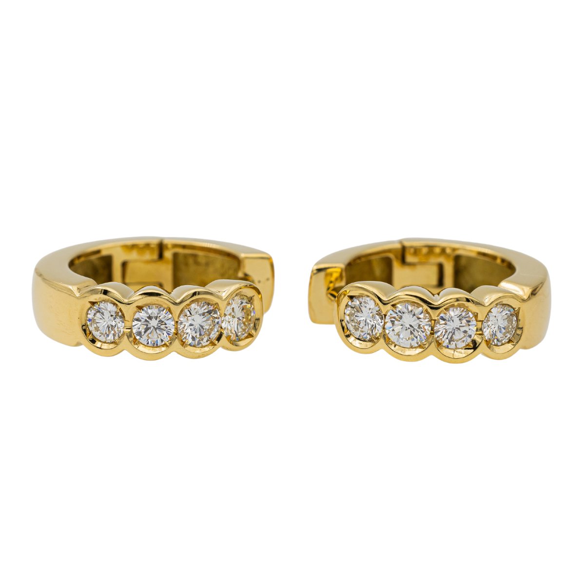 Boucles d'oreilles Créoles Or jaune Diamant - Castafiore
