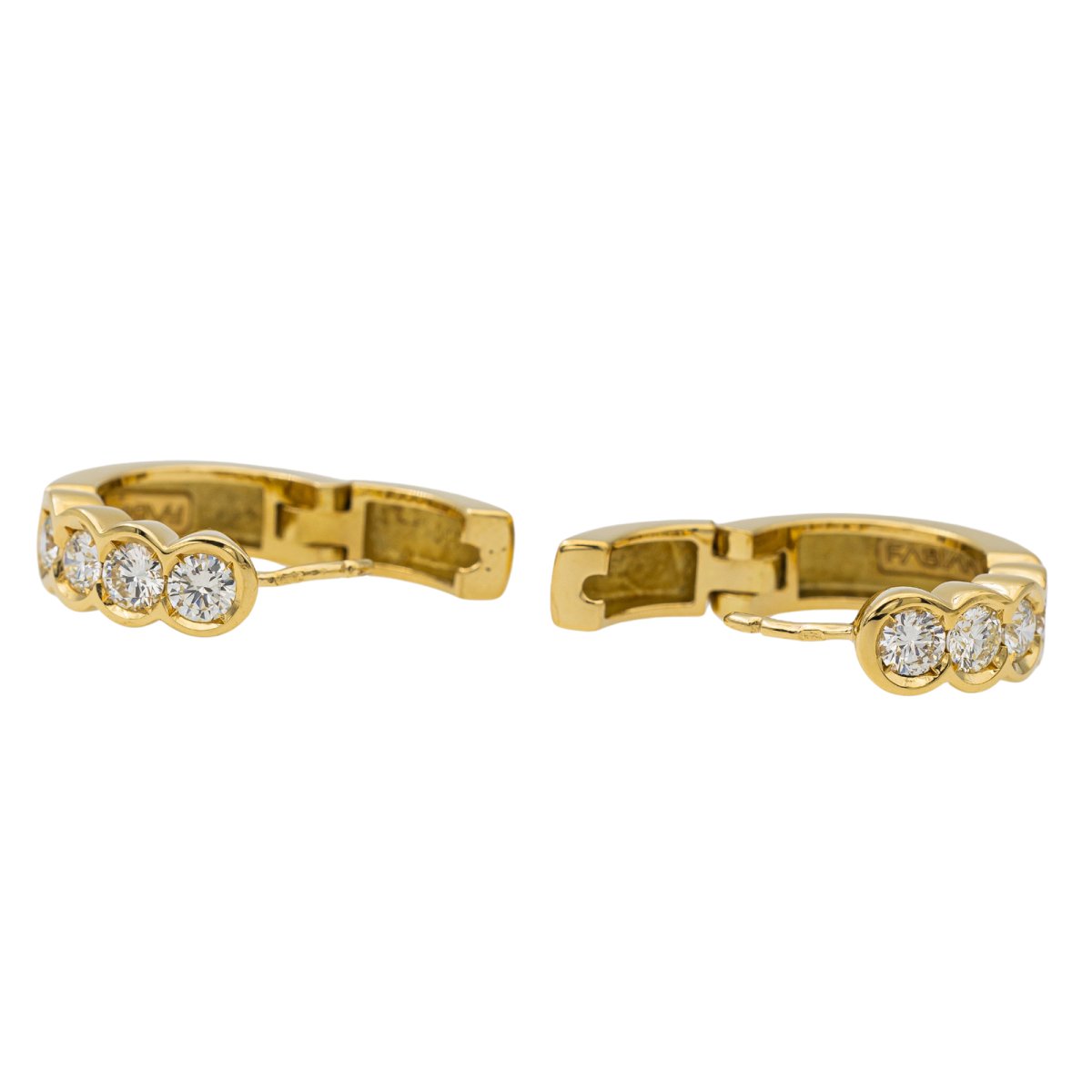 Boucles d'oreilles Créoles Or jaune Diamant - Castafiore