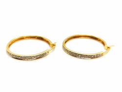 Boucles d'oreilles Créoles Or jaune Diamants - Castafiore