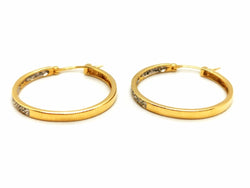 Boucles d'oreilles Créoles Or jaune Diamants - Castafiore