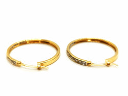 Boucles d'oreilles Créoles Or jaune Diamants - Castafiore