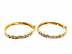 Boucles d'oreilles Créoles Or jaune Diamants - Castafiore