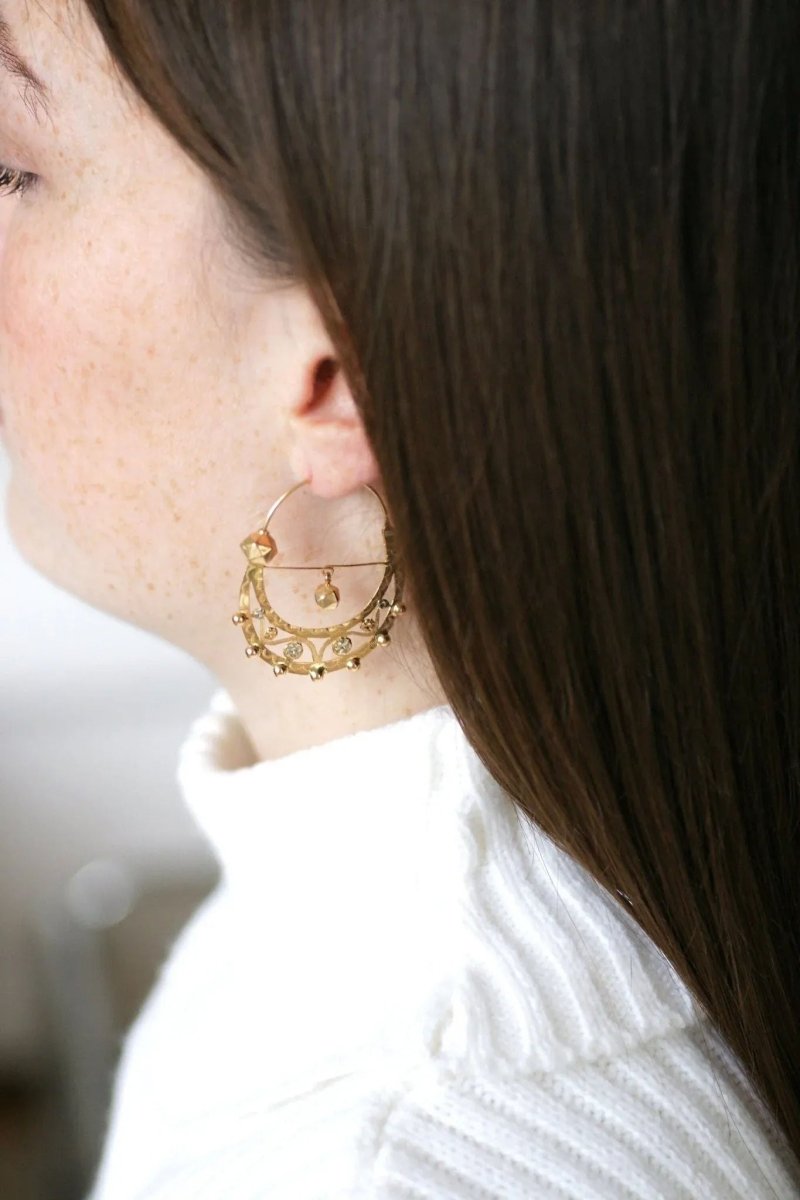 Boucles d'oreilles créoles Savoyardes en or - Castafiore