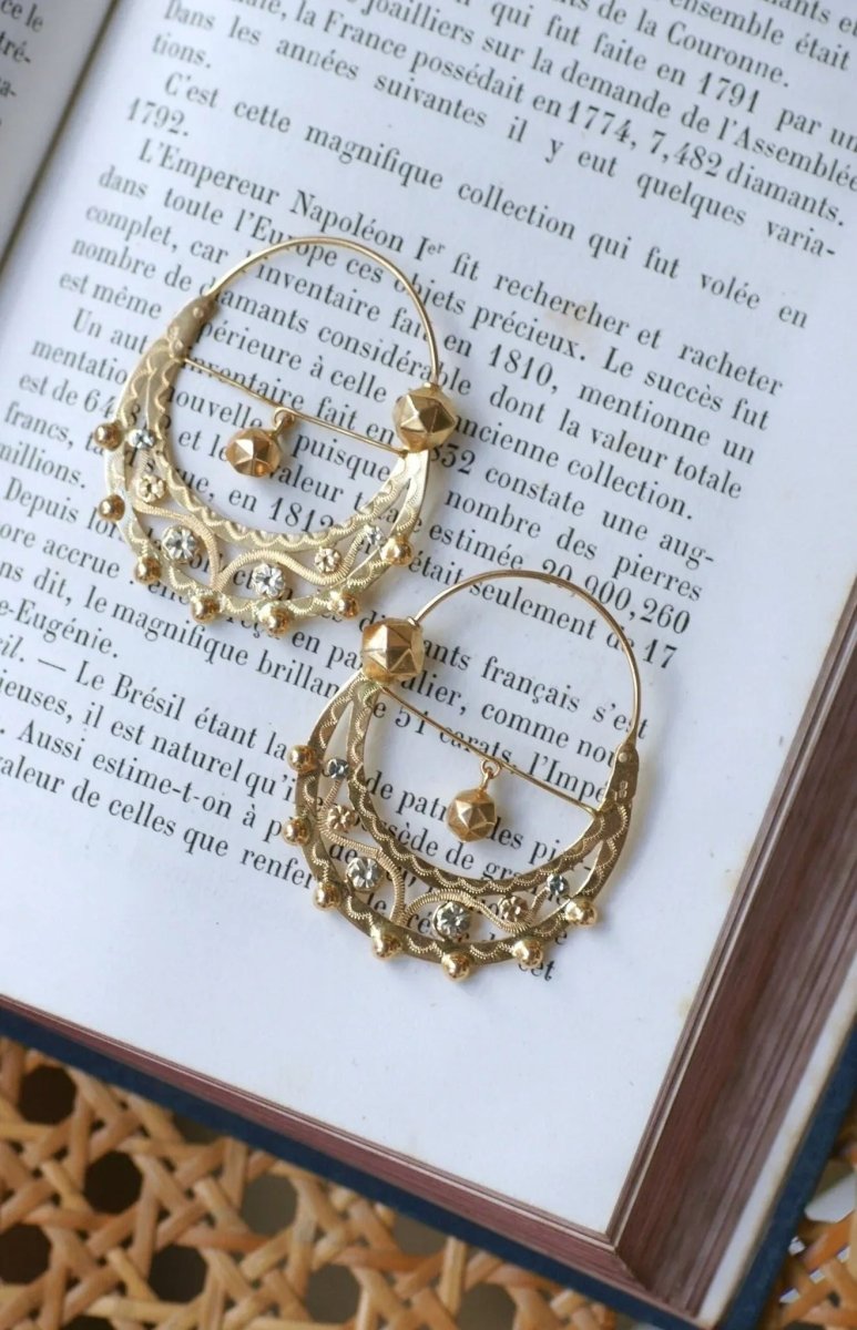 Boucles d'oreilles créoles Savoyardes en or - Castafiore
