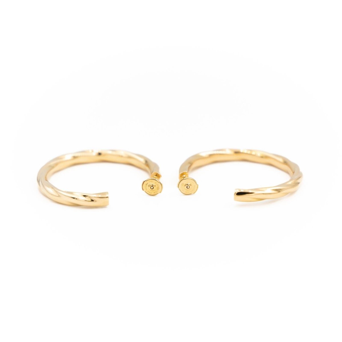Boucles d'oreilles Créoles torsadées en or jaune - Castafiore