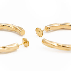 Boucles d'oreilles Créoles torsadées en or jaune - Castafiore