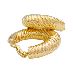 Boucles d'oreilles créoles VAN CLEEF & ARPELS godronnées - Castafiore