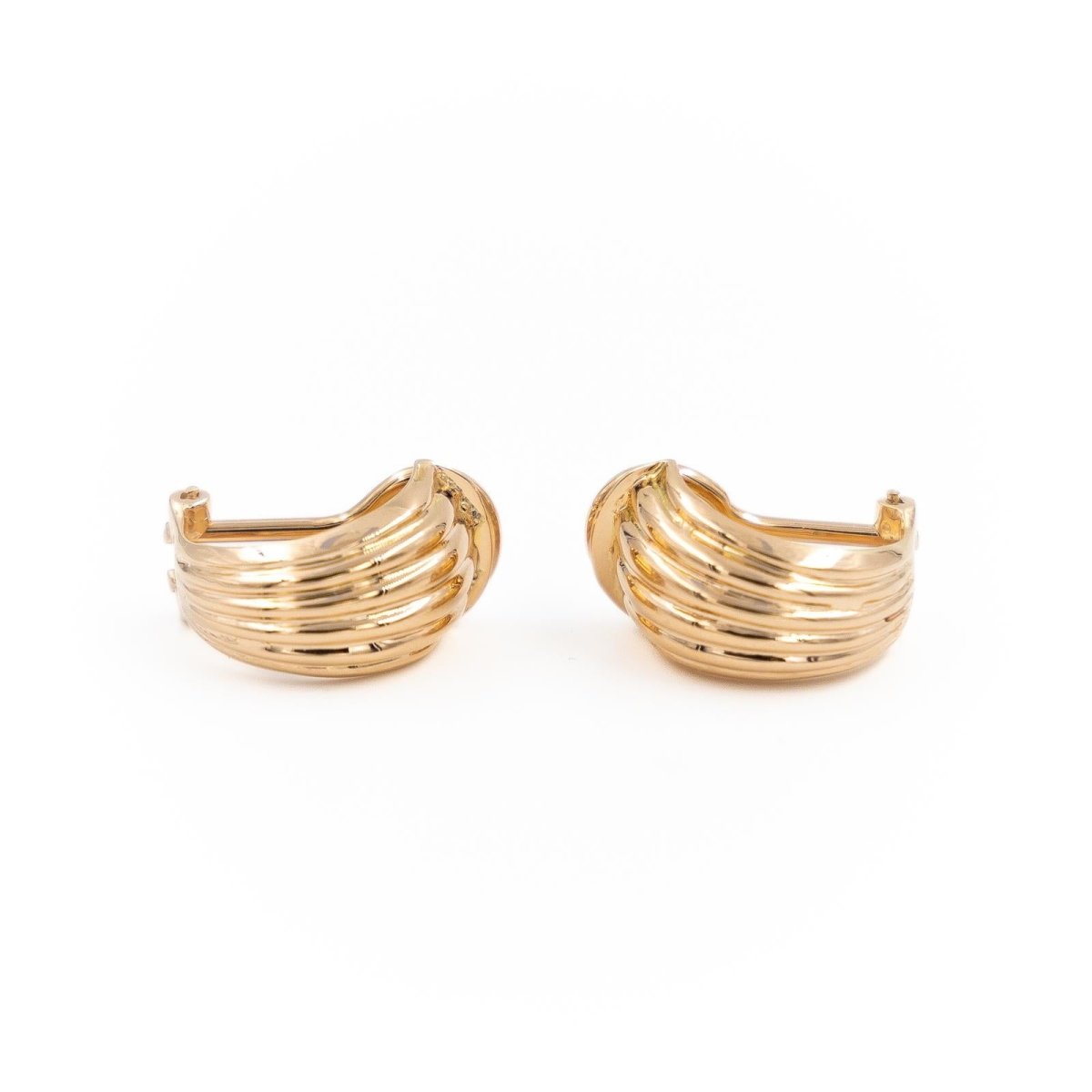 Boucles d'oreilles Demi-Créoles à clip en or rose - Castafiore
