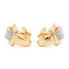 Boucles d'oreilles Demi-Créoles en 2 ors et diamants - Castafiore