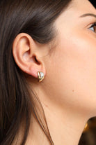Boucles d'oreilles Demi-Créoles en 2 ors et diamants - Castafiore