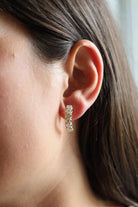 Boucles d'oreilles Demi-Créoles en or jaune et diamants - Castafiore