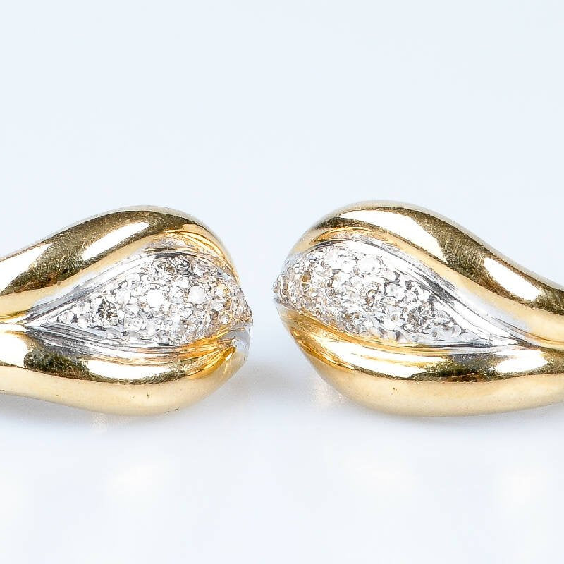 Boucles d'oreilles diamant en or bicolore 18 carats - Castafiore