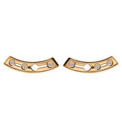 Boucles d'oreilles DINH VAN Pulse en or rose et diamants - Castafiore