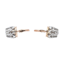 Boucles d'oreilles Dormeuses en 2 ors et diamants - Castafiore