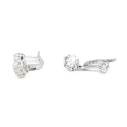 Boucles d'oreilles Dormeuses en or blanc et diamants - Castafiore