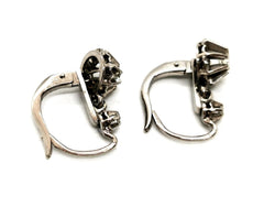 Boucles d'oreilles Dormeuses Or blanc Diamant - Castafiore