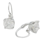 Boucles d'oreilles "Dormeuses" or blanc, diamants - Castafiore