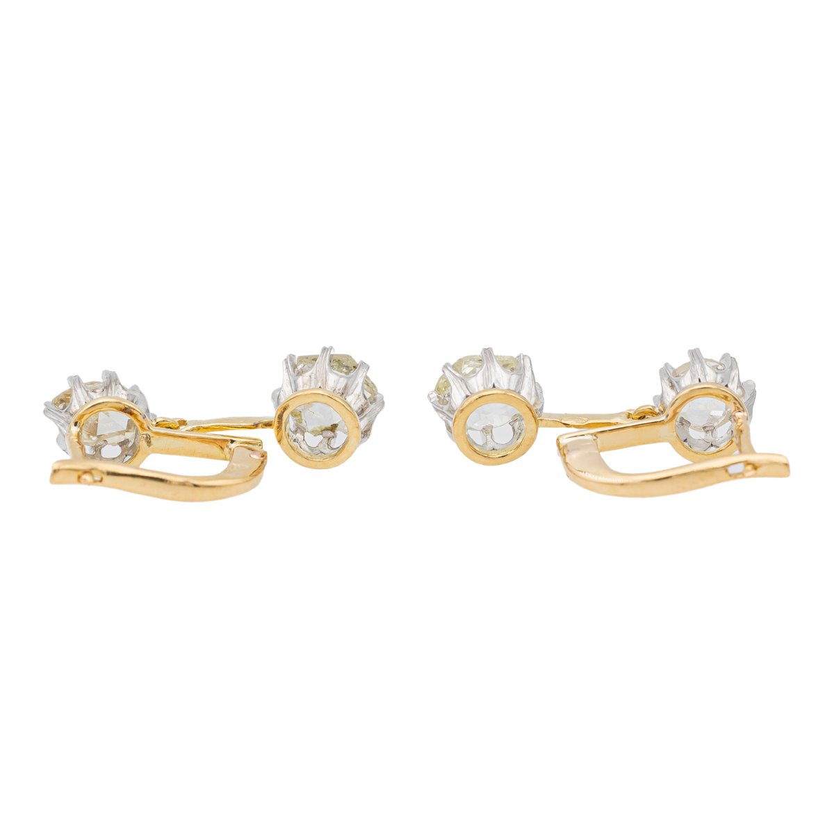 Boucles d'oreilles Dormeuses Or jaune Diamant - Castafiore
