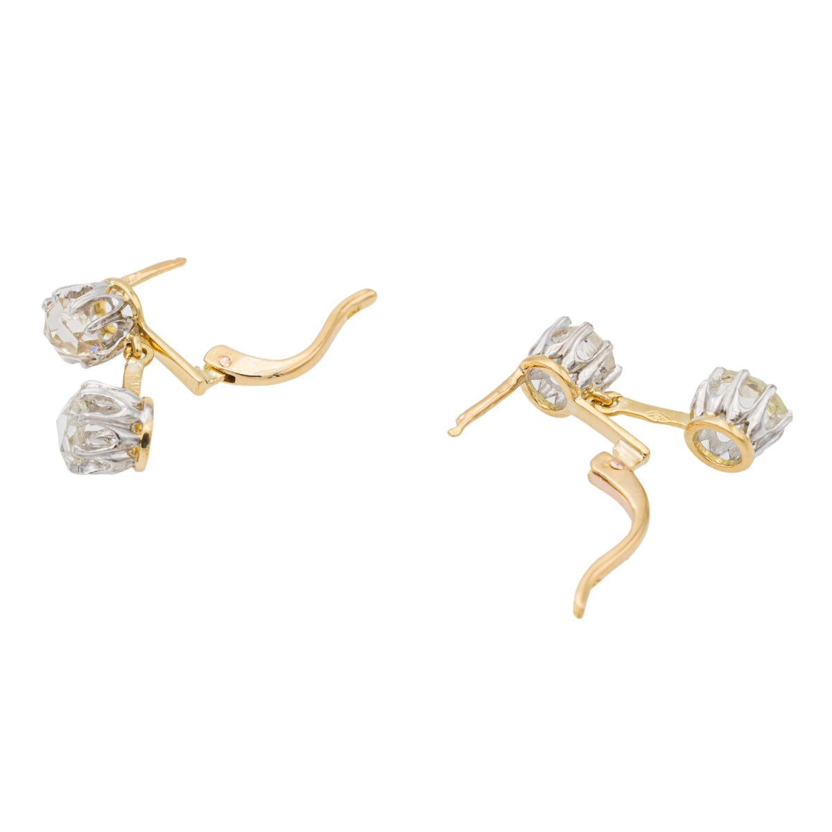 Boucles d'oreilles Dormeuses Or jaune Diamant - Castafiore