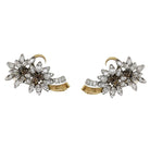 Boucles d'oreilles, "Edelweiss", en or jaune, platine et diamants - Castafiore