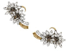 Boucles d'oreilles, "Edelweiss", en or jaune, platine et diamants - Castafiore