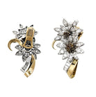 Boucles d'oreilles, "Edelweiss", en or jaune, platine et diamants - Castafiore