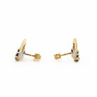 Boucles d'oreilles en 2 ors, diamants et saphirs - Castafiore