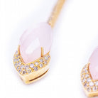 Boucles d'oreilles en diamant et quartz d'occasion - Castafiore
