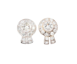 Boucles d'oreilles en diamants et platine - Castafiore