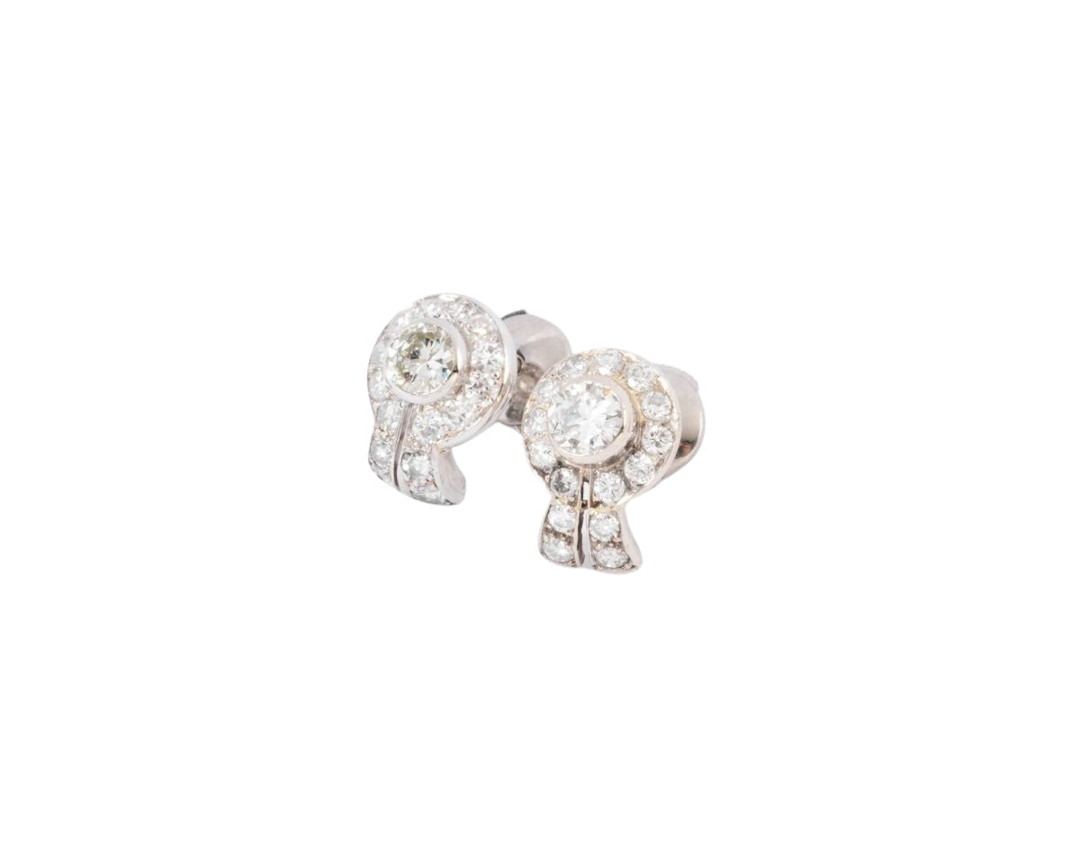 Boucles d'oreilles en diamants et platine - Castafiore