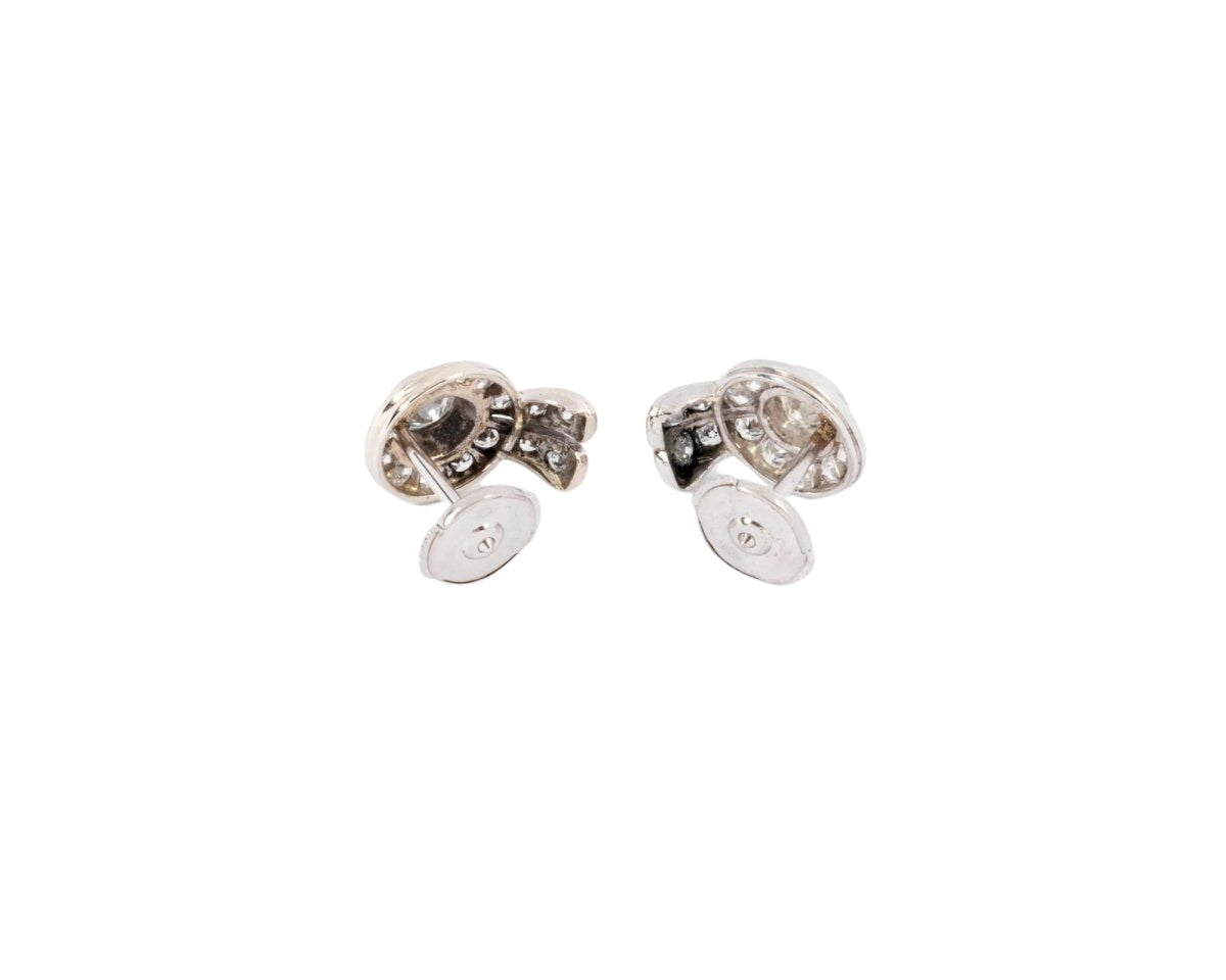 Boucles d'oreilles en diamants et platine - Castafiore