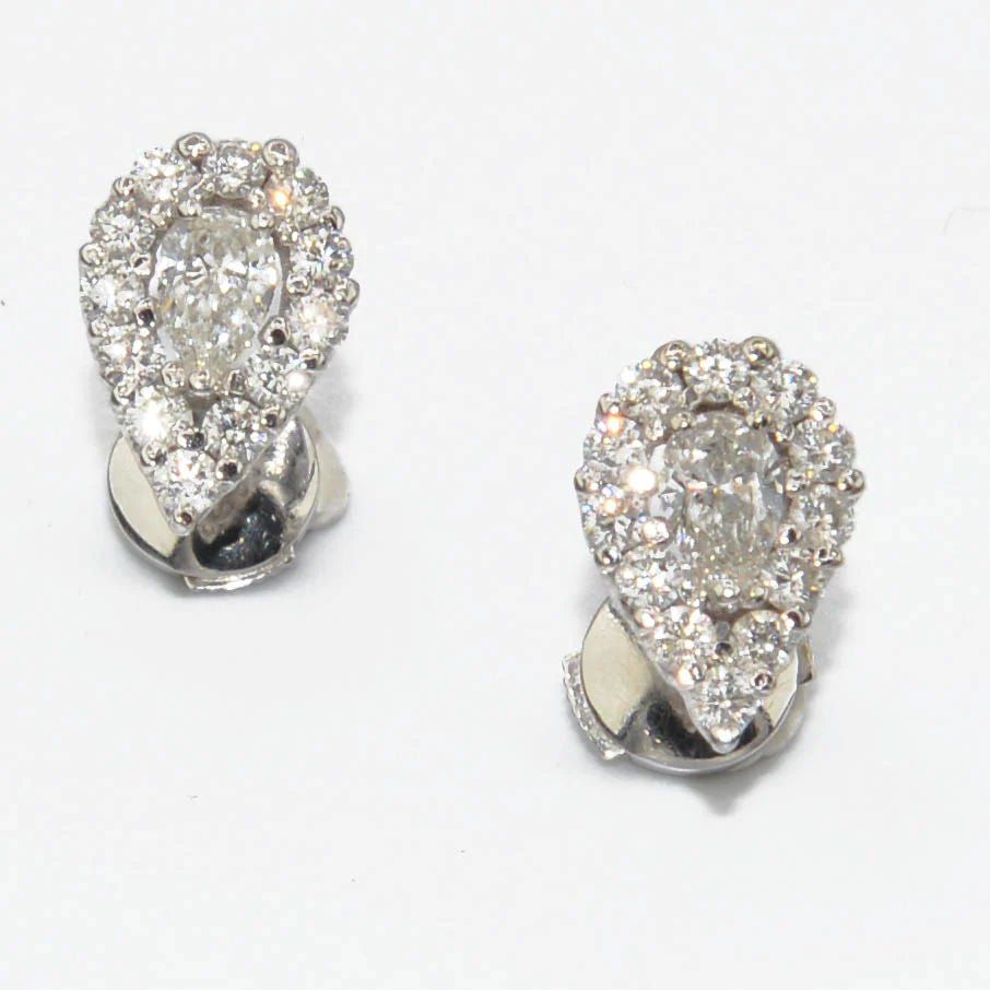 Boucles d'oreilles en diamants poires - Castafiore