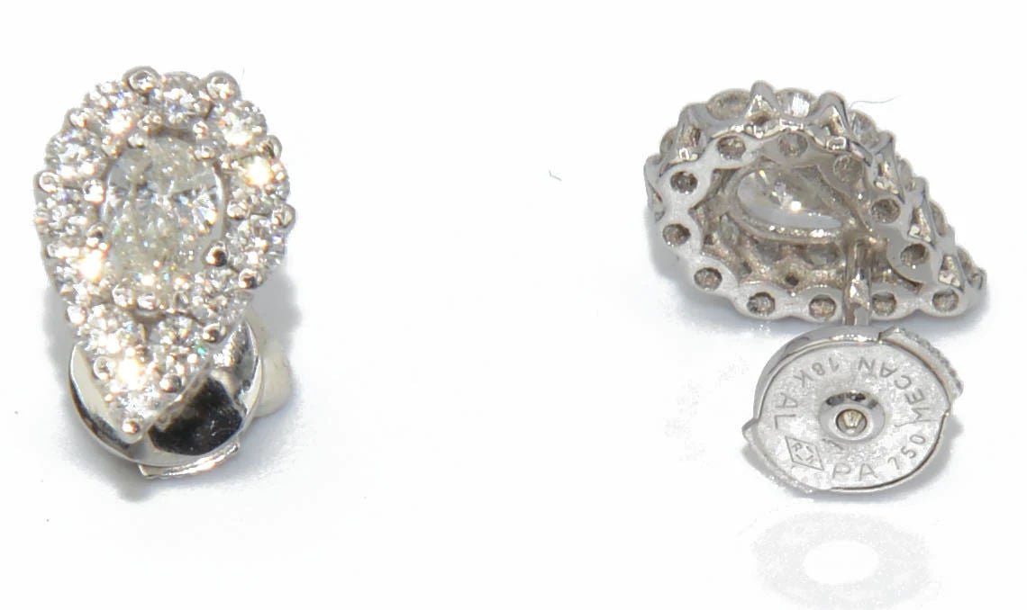 Boucles d'oreilles en diamants poires - Castafiore