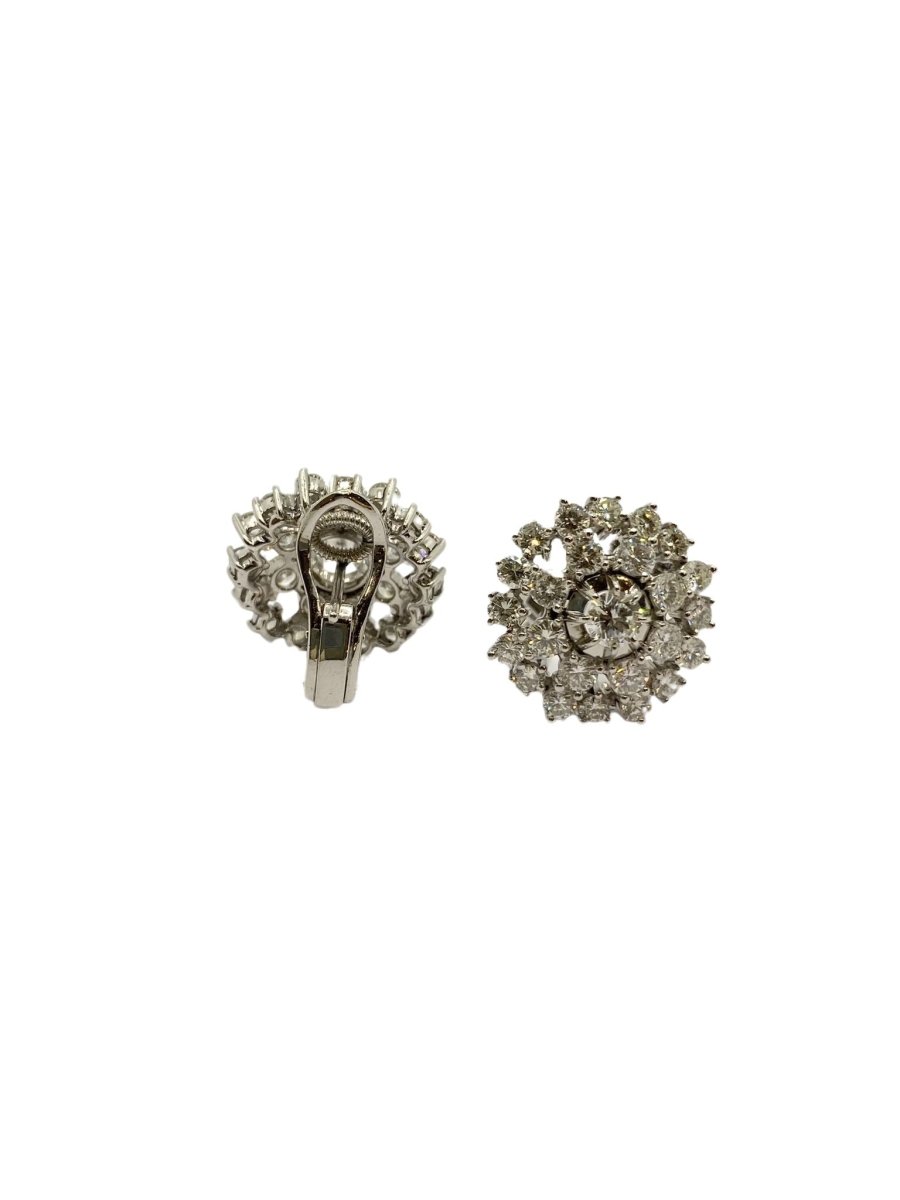 Boucles d'oreilles en or blanc et diamant - Castafiore