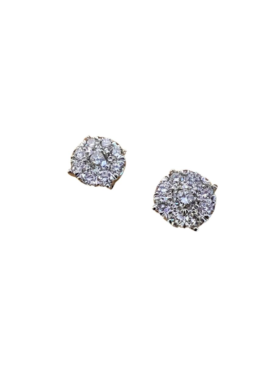 Boucles d'oreilles en or blanc et diamant - Castafiore