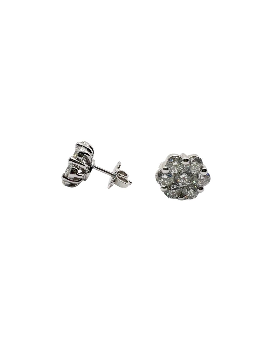 Boucles d'oreilles en or blanc et diamant - Castafiore