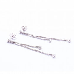 Boucles d'oreilles en or blanc et diamants - Castafiore