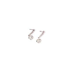 Boucles D'oreilles en or blanc, platine et diamants - Castafiore