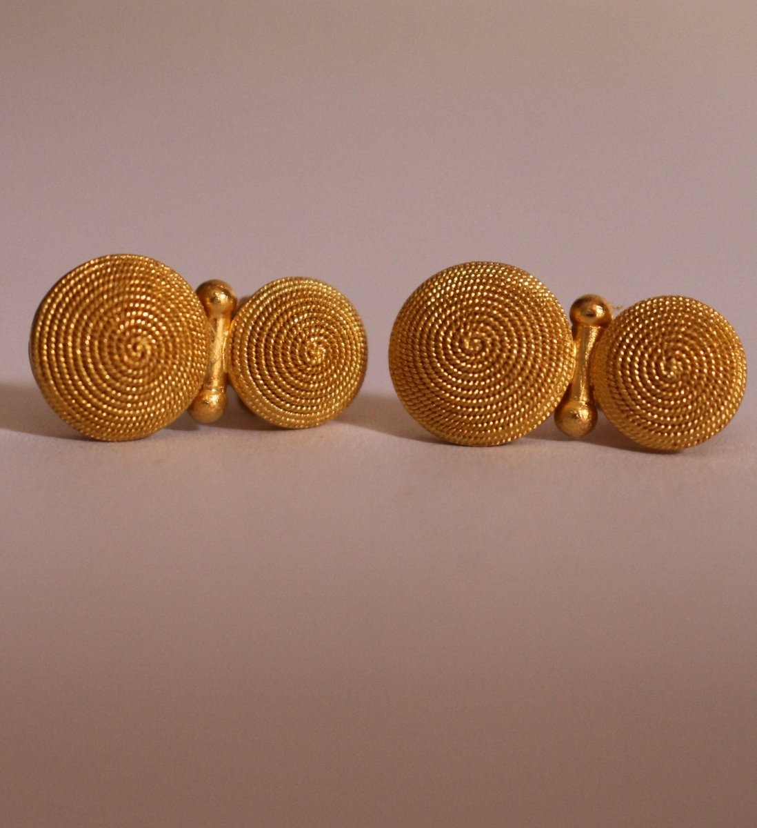 Boucles d'Oreilles En Or Grec 22 Carats