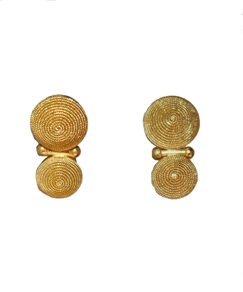 Boucles d'Oreilles En Or Grec 22 Carats - Castafiore