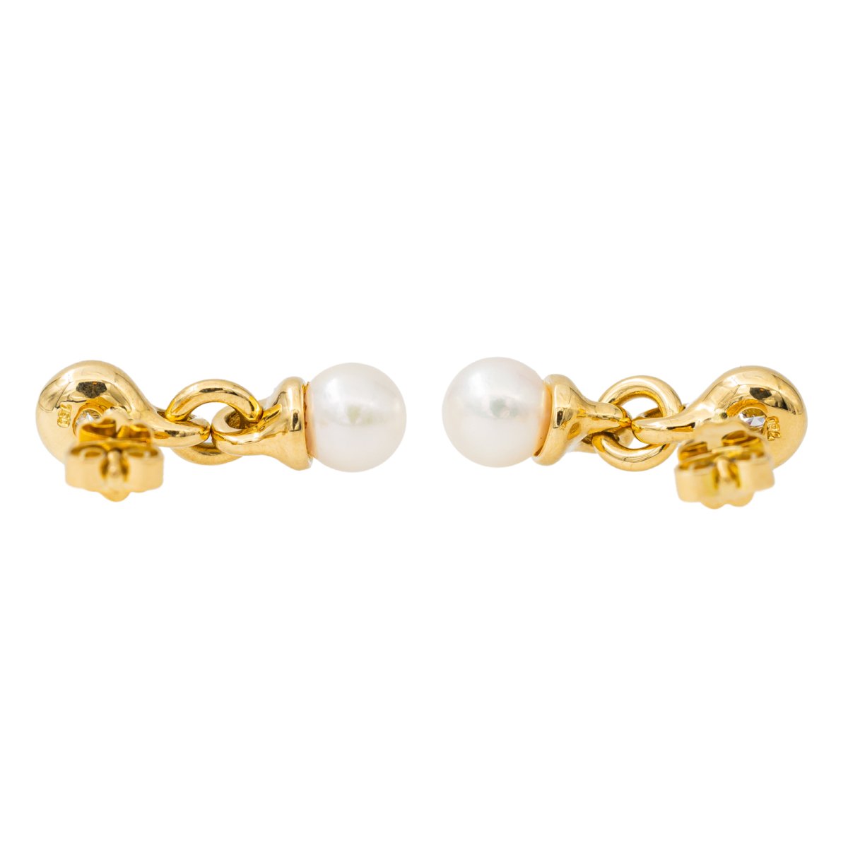 Boucles d'oreilles en or jaune et diamant - Castafiore