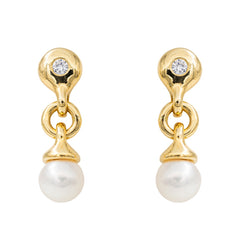 Boucles d'oreilles en or jaune et diamant - Castafiore