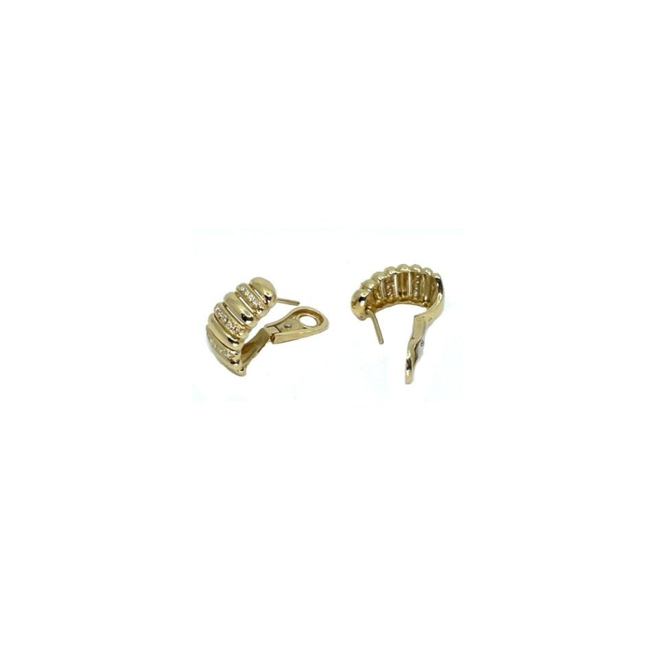 Boucles d’oreilles en or jaune et diamants - Castafiore