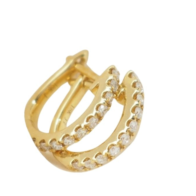 Boucles d'oreilles en or jaune et diamants - Castafiore