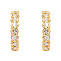Boucles d'oreilles en or jaune et diamants - Castafiore