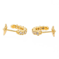 Boucles d'oreilles en or jaune et diamants - Castafiore