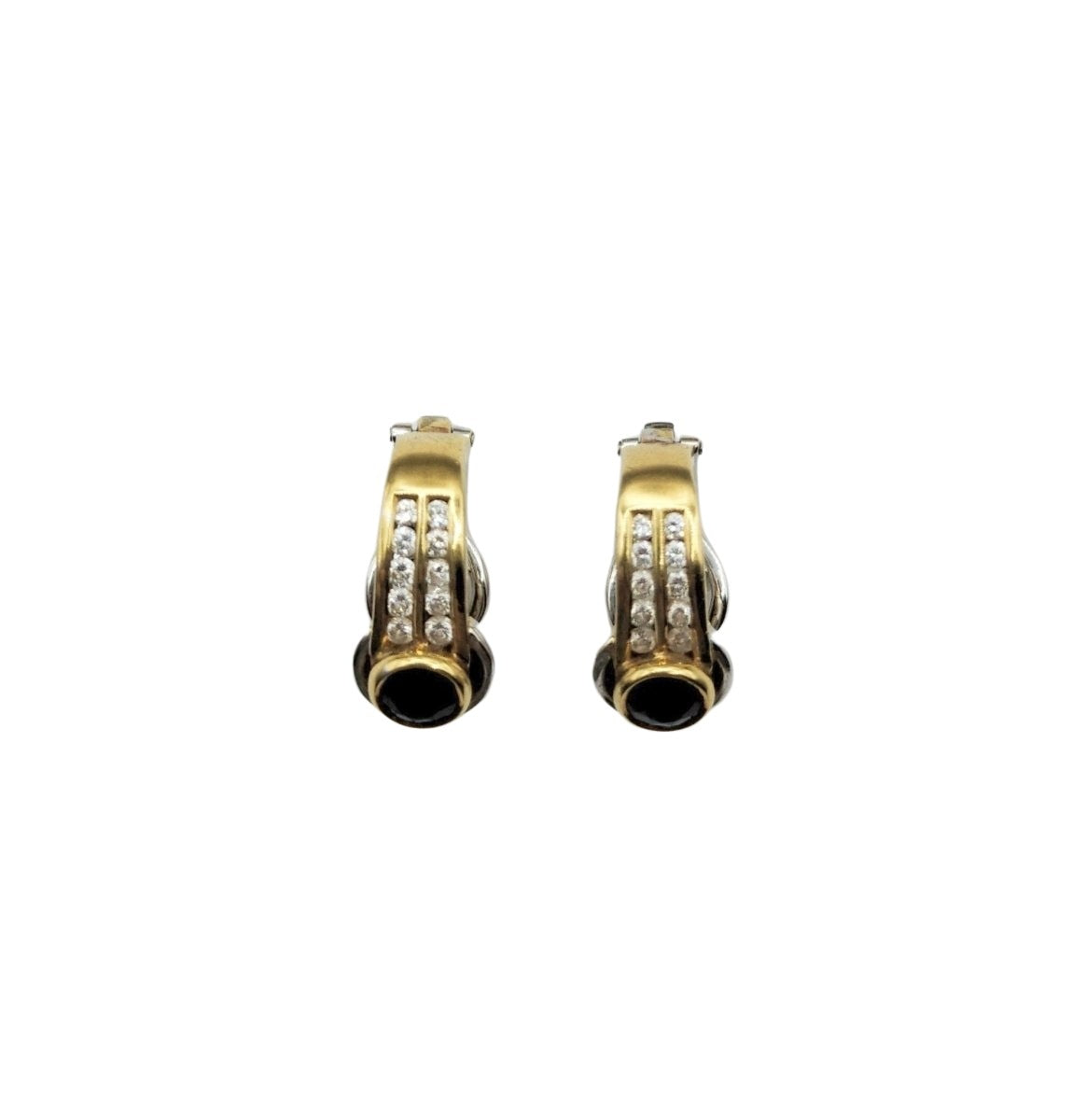 Boucles d'oreilles en or jaune et saphirs - Castafiore