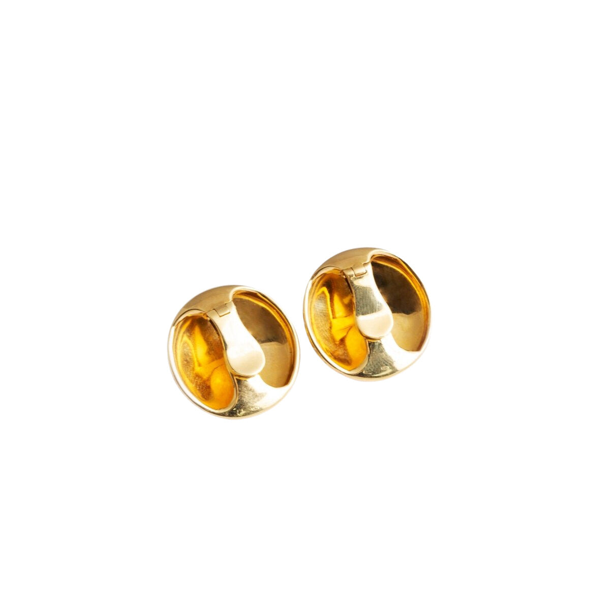 Boucles d'oreilles en or jaune strié - Castafiore
