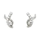 Boucles d'oreilles entrelacs en or blanc et diamants - Castafiore